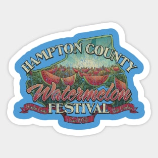 Hampton County Watermelon Festival 1939 Sticker